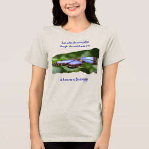 Nya Början Fjäril Inspirerande Citat T Shirt