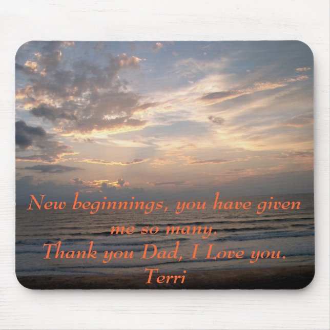 Nya början, har du givit mig… musmatta (Framsidan)