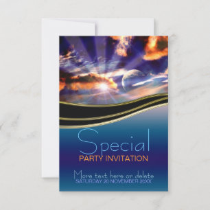 Nya Början Solstrålar Speciell Partyn Invitation Inbjudningar