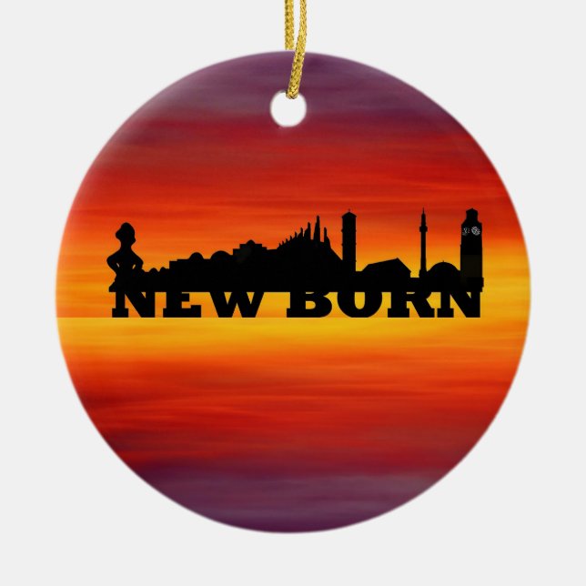 NYA BORN, PRISHTINA SOUVENIRS, AV SHOPLIXX JULGRANSPRYDNAD KERAMIK (Framsidan)