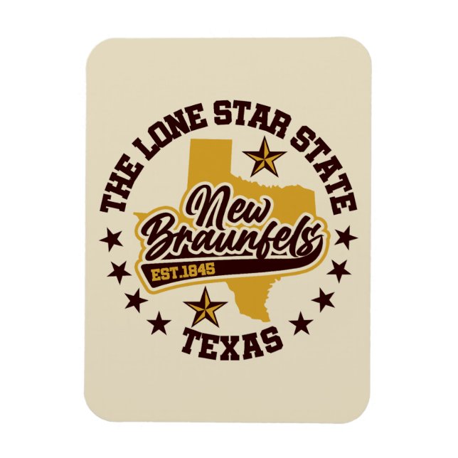 Nya Braunfels,Texas Magnet (Vertikal)