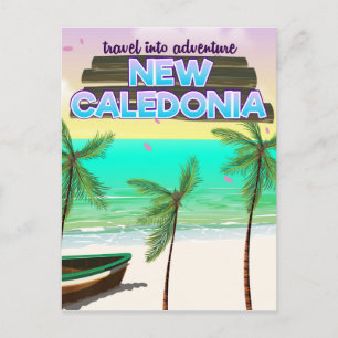 Nya Caledon "resa in i äventyr"-reseaffisch. Vykort