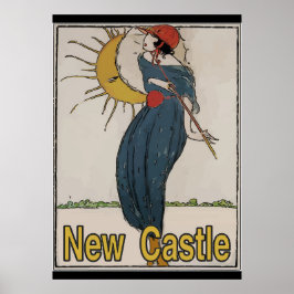 Nya Castle Vintage Stil Poster