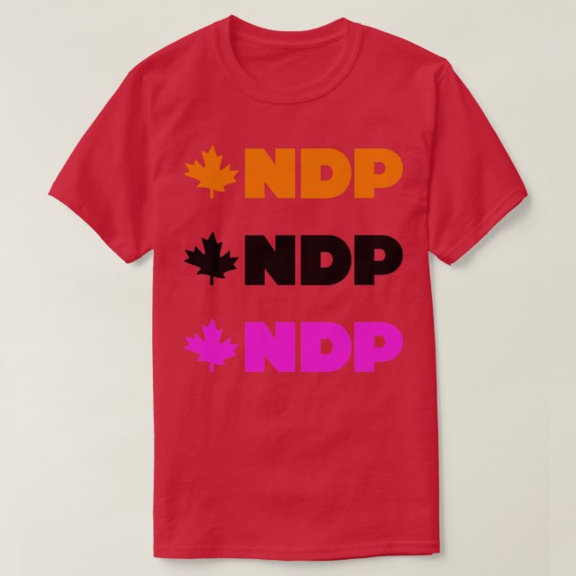 Nya demokratiska Party NDP Sticker Pack Kanada Pol T Shirt (Design framsida)