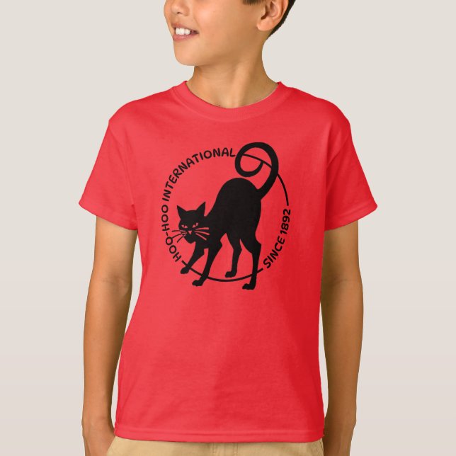 NYA designen med svart katt  T Shirt (Framsida)
