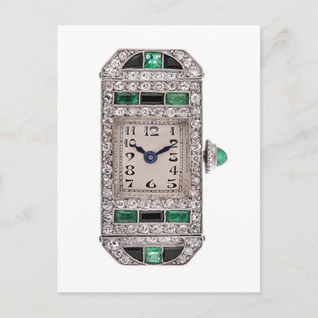 Nya diamanter Art Deco-bevakning Vykort (Framsida)