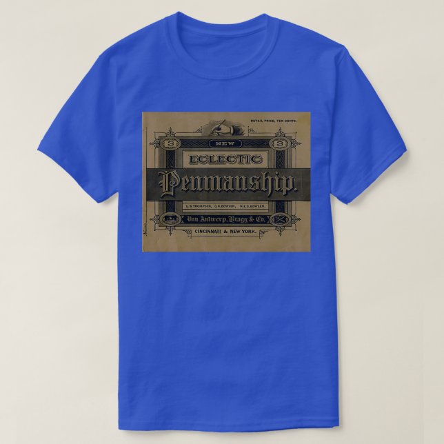 Nya Eclectic Penmanship Primer 1883 T Shirt (Design framsida)