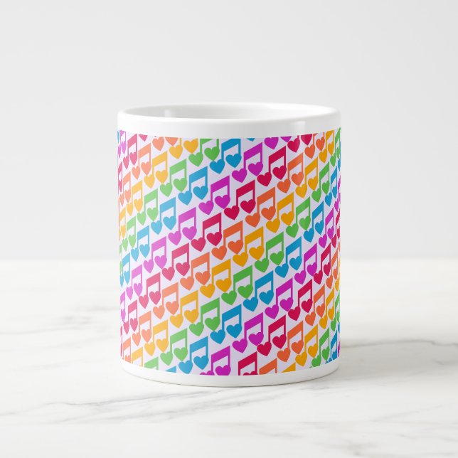 Nya Fantastisk Rainbow Notes Jumbo Mugg (Framsidan)