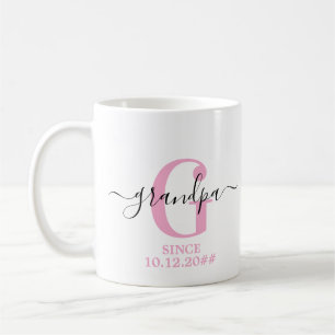Nya farfar och farfar-monogram kaffemugg