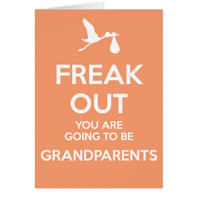 Nya farföräldrar som ska informeras om Graviden Hälsningskort (Framsidan)