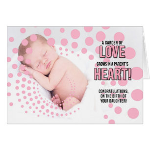 Nya föräldraGrattisar Dottens födelse Hälsningskort