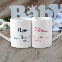 Nya föräldrar Pappa Mamma Personlig Hans och Hers