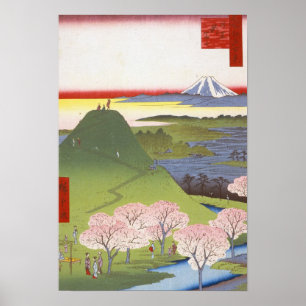 "Nya Fuji" japanska Ukiyo-e Hiroshige Poster