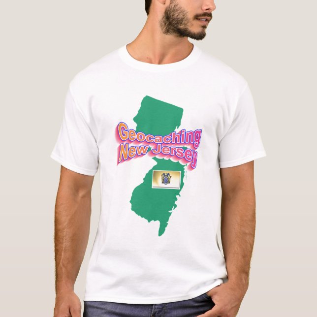 Nya Geocaching - jerseyutslagsplats T-shirt (Framsida)