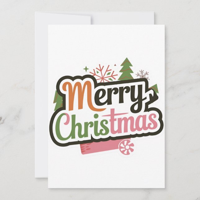 Nya glada julkort: Platt julkort (Framsida)