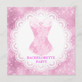 NYA GNISTRANDE ROSA KORSETT FINT ELEGANT SPETS INBJUDNINGAR