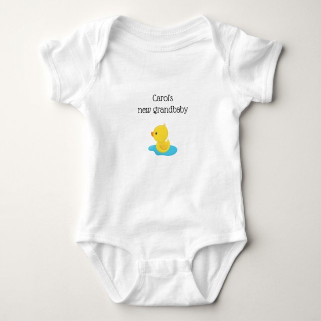 Nya Grandbaby med babyankan i pöl T Shirt (Framsida)