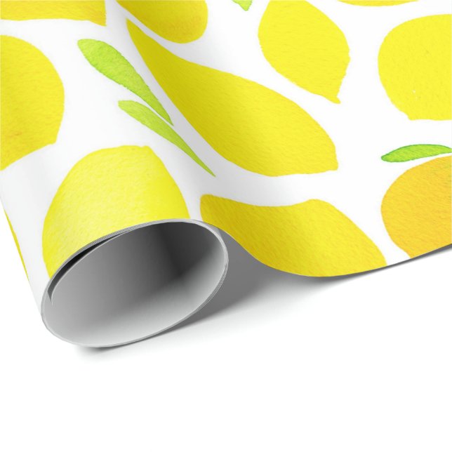 Nya gula citroner som kommer med lycka presentpapper (Rullad Hörn)