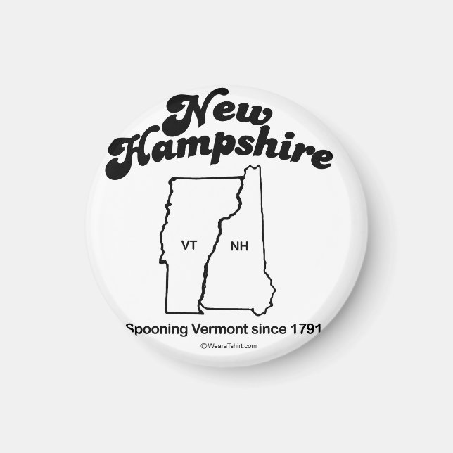 NYA HAMPSHIRE - "NEW HAMPSHIRE STATE MOTTO" T-Shir Magnet (Framsidan)