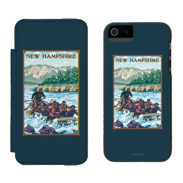 Nya HampshireRiver som Rafting plats Incipio iPhone Wallet Skal (Sida vid Sida)