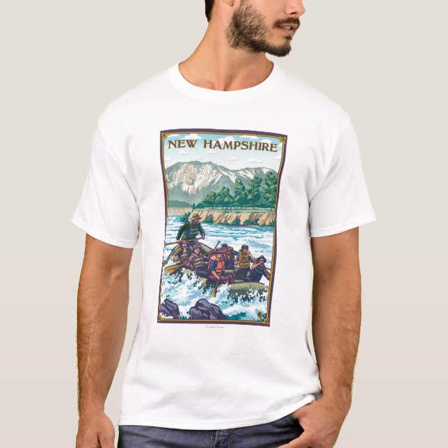 Nya HampshireRiver som Rafting plats Tee (Framsida)