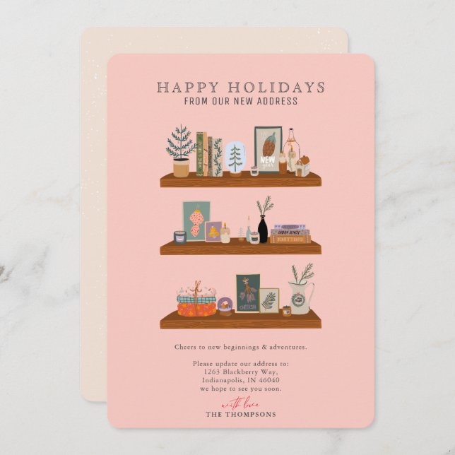 Nya Helgdagar Hyllf Salmon Flytta Announgation Julkort (Fram/baksida)