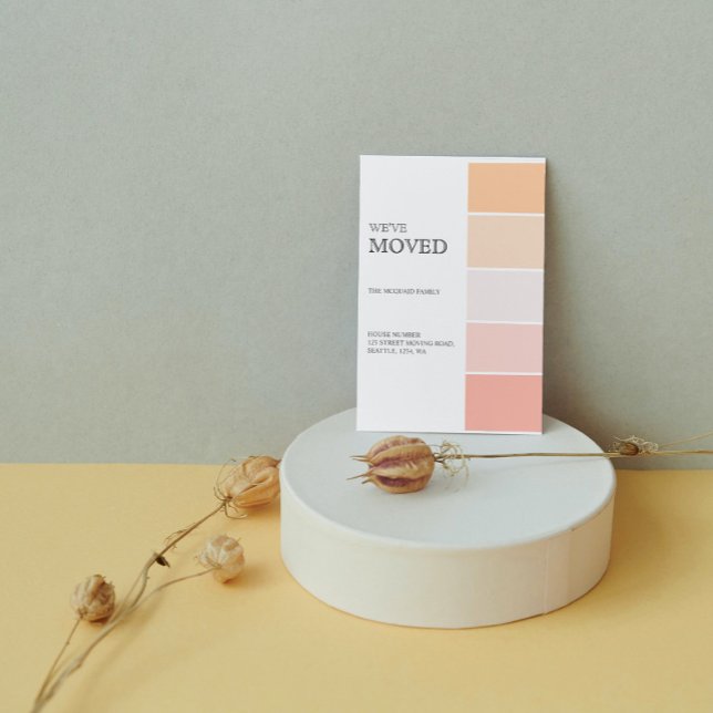 Nya hemmet adress ro rosa Peach Meddelande (Skapare uppladdad)