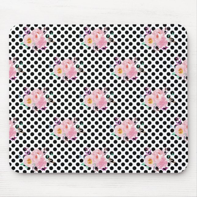 Nya Hempresenter Vattenfärg Blommiga Papper Musmatta (Framsidan)