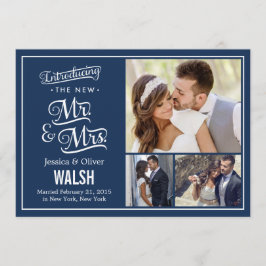 Nya herr och fru Bröllop-tillkännagivandet - flott Inbjudningar