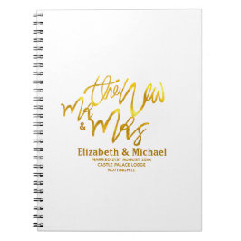 Nya herr och fru (lägg till namn, datum, plats) Gu Anteckningsbok