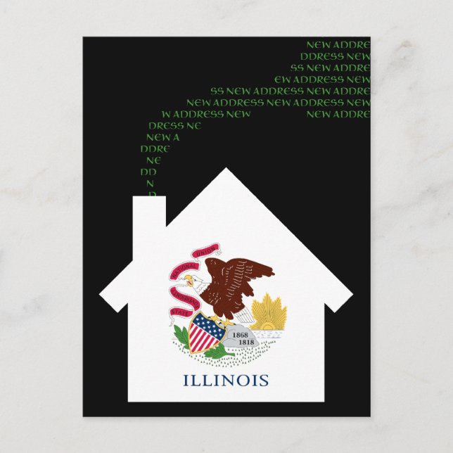 nya illinois adress meddelande vykort (Framsida)