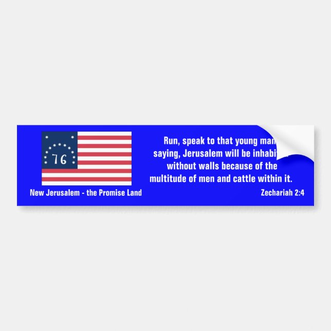 Nya Jerusalem - utlovade landet Bildekal (Framsidan)