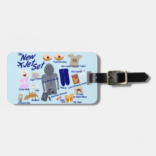 Nya Jet Set Funny Luft Travel Tecknad Bagagebricka