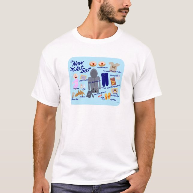 Nya Jet Set Funny Luft Travel Tecknad Tee Shirt (Framsida)