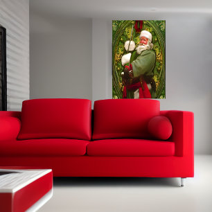 Nya jultomtarna AI Art Poster