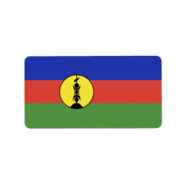 Nya Kaledonien flagga Adressetikett
