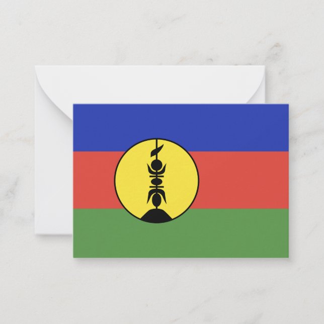 Nya Kaledonien flagga Anteckningskort (Framsida)