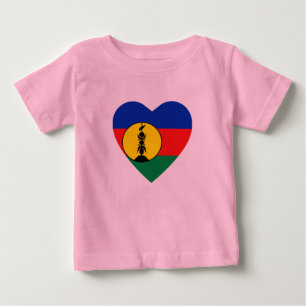 Nya Kaledonien Flagga Heart T-Shirt