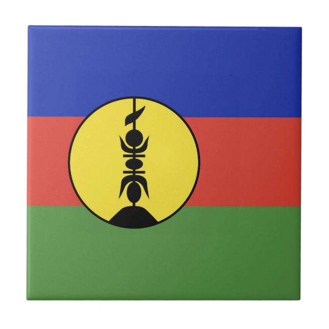 Nya Kaledonien flagga Kakelplatta (Framsidan)