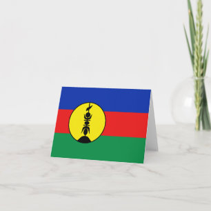Nya Kaledonien Flagga Notkort Kort