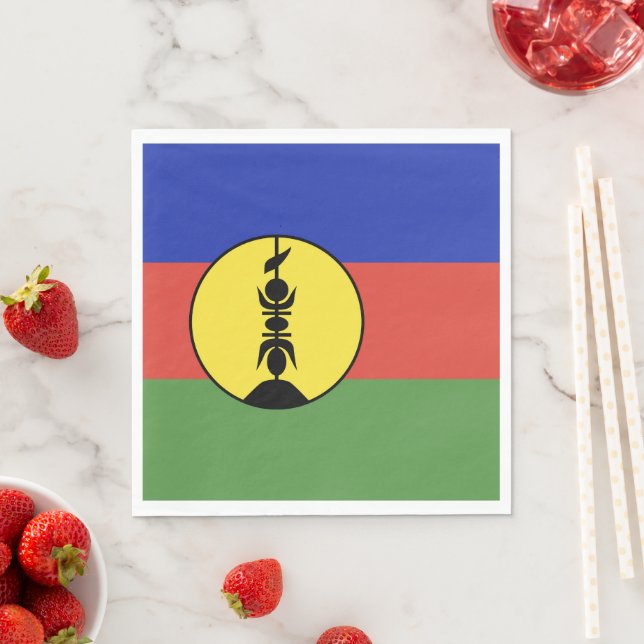 Nya Kaledonien flagga Pappersservett (Insitu)