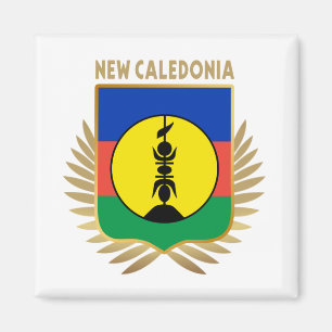 Nya Kaledonien Flagga Shield Magnet