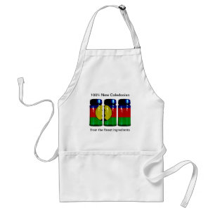 Nya Kaledonien Flagga Spice Burk Apron Förkläde