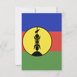 Nya Kaledonien flagga Tack Kort