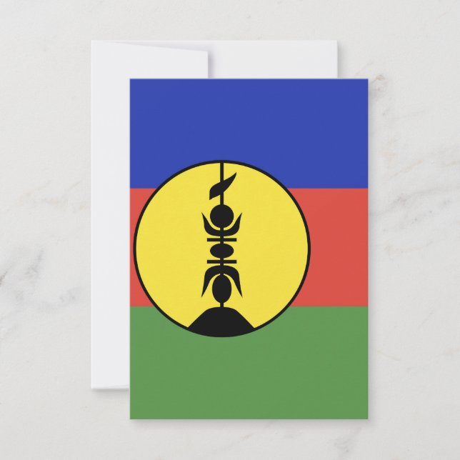 Nya Kaledonien flagga Tack Kort (Framsida)