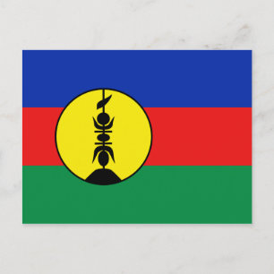 Nya Kaledonien Flagga vykort