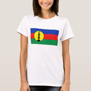 Nya Kaledonien Flagga x Karta T-Shirt