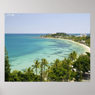 Nya Kaledonien, Grande Terre Island, Noumea. Anse Poster