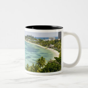 Nya Kaledonien, Grande Terre-ön, Noumea. Anse 2 Två-Tonad Mugg