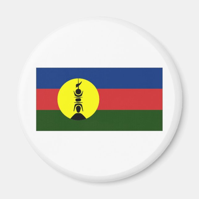 Nya Kaledonien Kanaky Local Flagga Magnet (Framsidan)